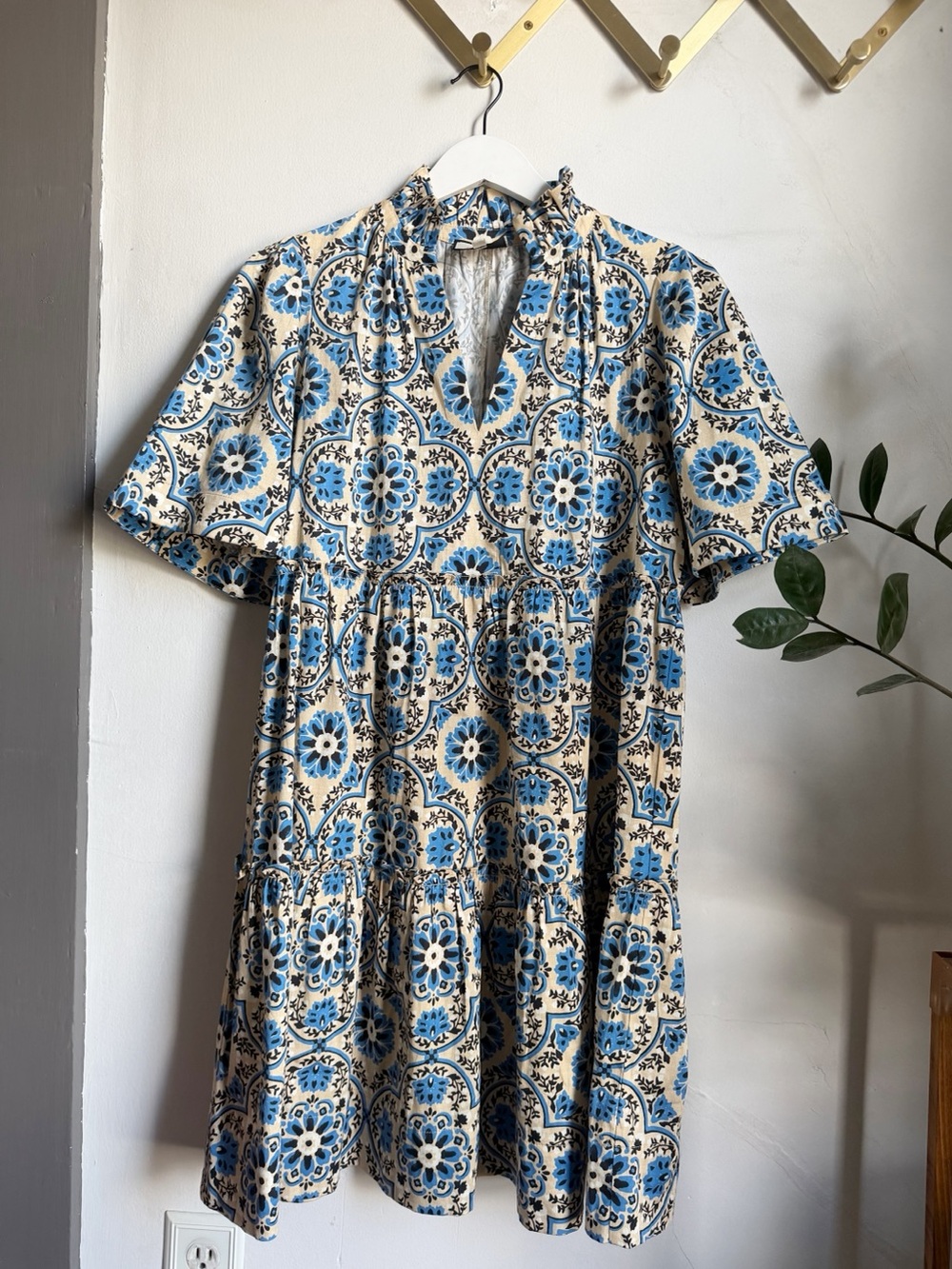 Tuckernuck Crawford Mini Dress in Golden Medallion